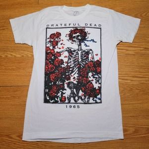 Grateful Dead 1965 Men's White Short Sleeve T-Shirt Size Small White.